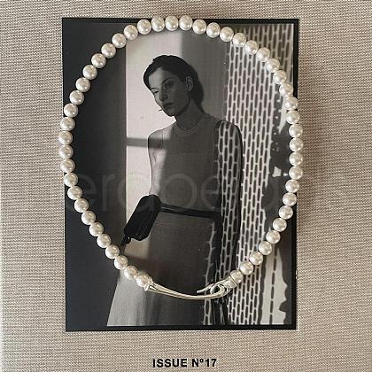 Shell Pearl Round Beaded Necklaces for Women FS-WG6773C-01-1