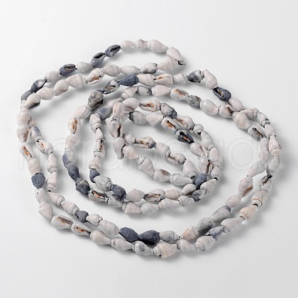 Natural Sea Shell Conch Bead Strands BSHE-O009-07-1