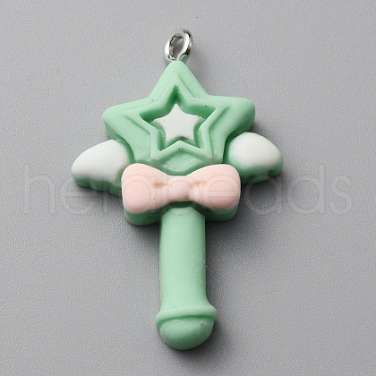 Opaque Resin Pendants RESI-CJC0011-27A-1