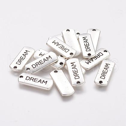 Tibetan Style Alloy Rectangle with Word Dream Pendants X-TIBEP-Q043-065-RS-1