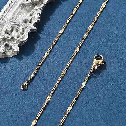 Brass Chain Necklaces X-MAK-L009-12G-1