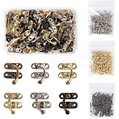 Olycraft Iron Wooden Box Lock Catch Clasps IFIN-OC0001-01-1