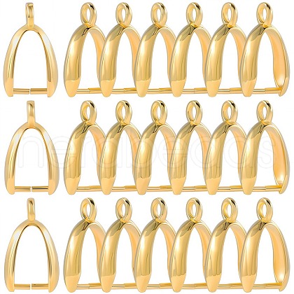 SUNNYCLUE 120Pcs Grade AA Brass Ice Pick Pinch Bails for Pendant Making KK-SC0005-20G-1