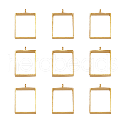Alloy Open Back Bezel Big Pendants PALLOY-TA0021-02G-1
