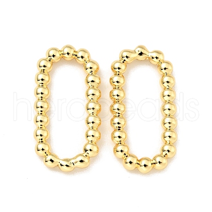 Rack Plating Brass Imitation Round Beading Links Rings KK-G416-55G-1