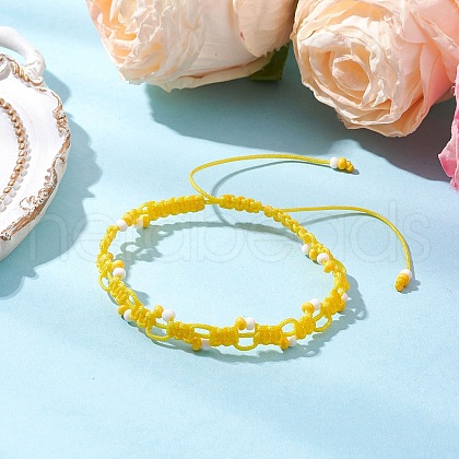 Adjustable Nylon Cord Braided Bead Bracelets BJEW-MZ00163-02-1