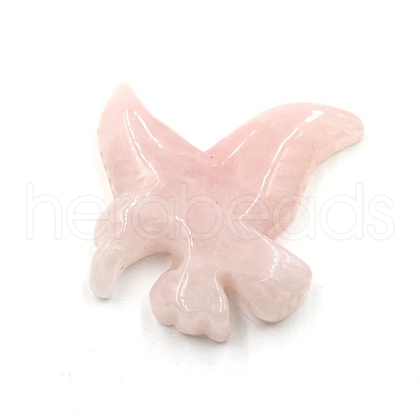 Carved Natural Rose Quartz Pendants PW-WG41647-01-1