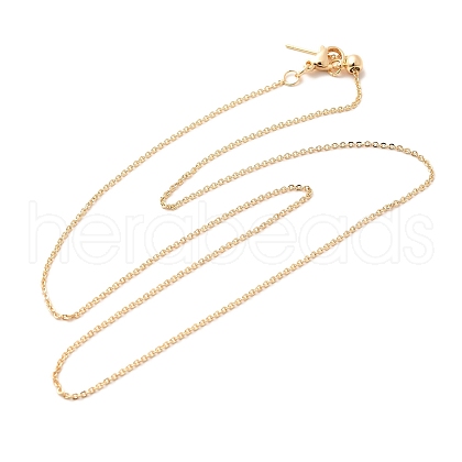 1mm Rack Plating Brass Cable Chain Adjustable Slider Necklaces for Women Men MAK-L044-03G-1