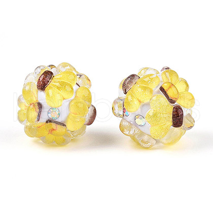 Fruit Round Resin Beads RESI-T059-03A-1