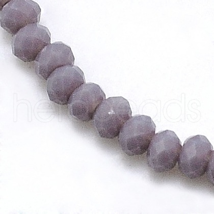 Opaque Solid Color Crystal Glass Rondelle Beads Strands EGLA-F049A-08-1