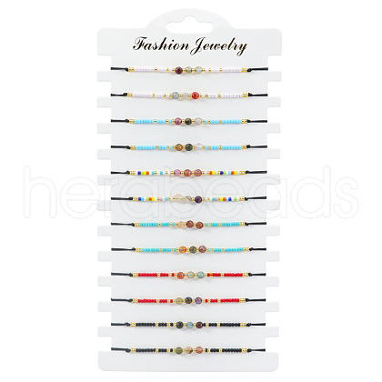 Bohemian Style Colorful Gemstone Beaded Lucky Bracelet for Women ST5916844-1