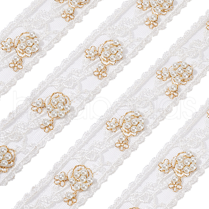 Flower Pattern Lace Embroidery Organza Trimming OCOR-FG0001-30-1