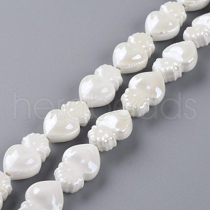 Smooth Handmade Porcelain Beads PORC-M003-09N-1