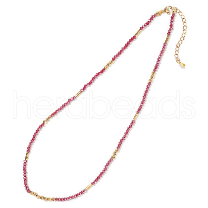 Plating Glass Beaded Necklaces SD7804-3-1