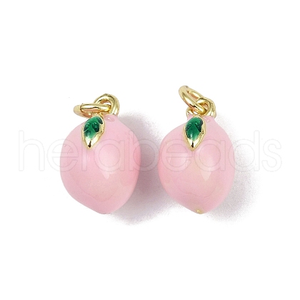 Brass Enamel Pendants KK-H072-18G-06-1
