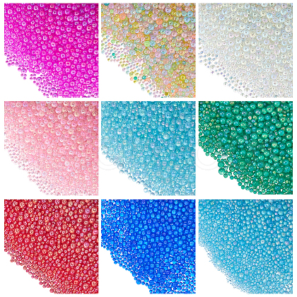 SUNNYCLUE 180G 9 Colors Bubble Beads GLAA-SC0002-38-1