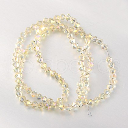 Faceted Bicone Glass Beads Strands X-EGLA-P017-4mm-14-1