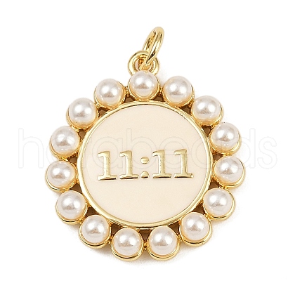 Brass Enamel Pendants KK-S526-12G-A-1
