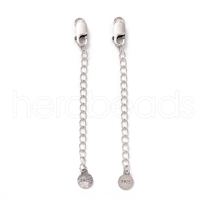 925 Sterling Silver Chain Extenders STER-D036-35AS-1