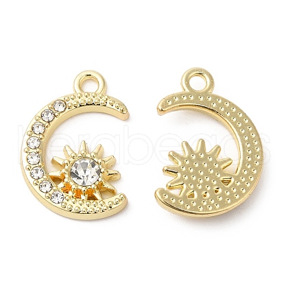 Alloy Rhinestone Pendants ALRI-P005-03G-1