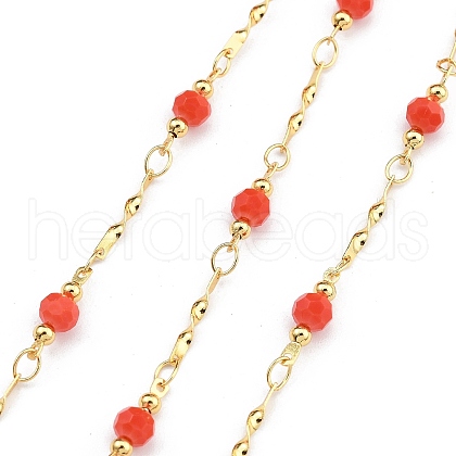 Brass Round Link Chains KK-D368-01G-B-1