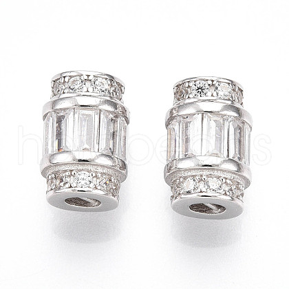 925 Sterling Silver Clear Cubic Zirconia European Clasps STER-T007-144P-1