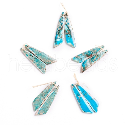 Natural Imperial Jasper Pendants X-G-G827-04N-1