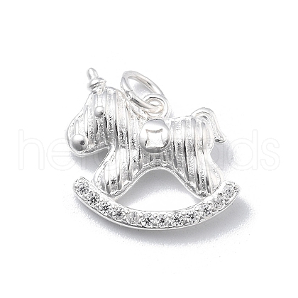 925 Sterling Silver Rocking Horse Charms STER-D302-13S-1