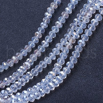 Electroplate Glass Beads Strands EGLA-A034-T3mm-B02-1