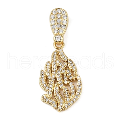 Brass Micro Pave Cubic Zirconia Pendants KK-R224-11G-1