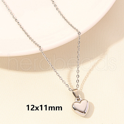 Stainless Steel Heart-shaped Necklace Jewelry DIY Accessories FY2457-5-1