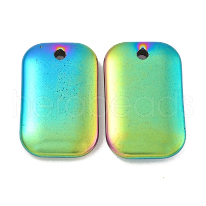 Electroplated Synthetic Non-Magnetic Hematite Pendants G-C136-05F-1