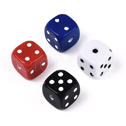 Baking Painted Opaque Acrylic Beads SACR-T017-41-1