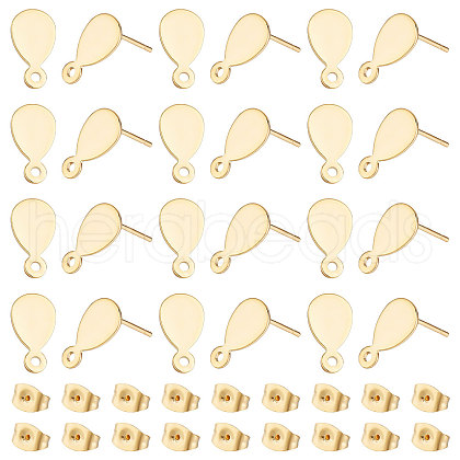 DICOSMETIC 60Pcs 304 Stainless Steel Stud Earring Findings STAS-DC0009-97-1