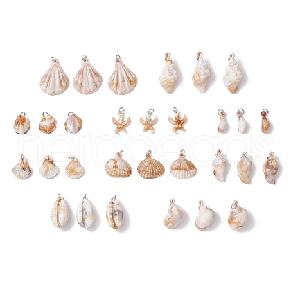 30Pcs 10 Styles Acrylic Pendants PALLOY-JF03989-01-1