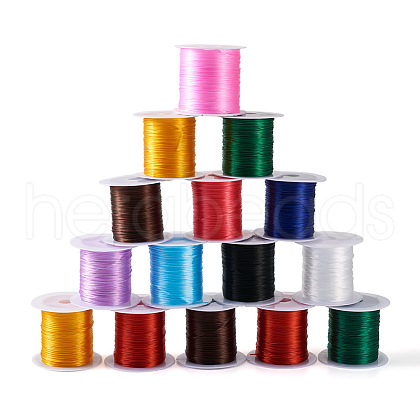  Jewelry 25 Rolls 12 Colors Flat Elastic Crystal String OCOR-PJ0001-010-1