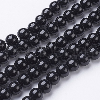 Glass Beads Strands X-GR10mm27Y-1