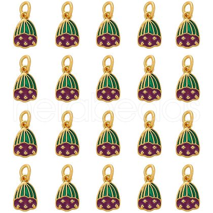 20Pcs Rack Plating Alloy Enamel Charms ENAM-SZ0003-06-1