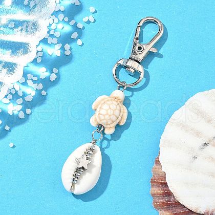 Cowrie Shell Pendant Decorations HJEW-JM03273-01-1