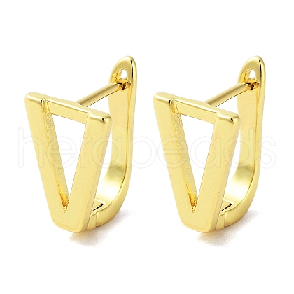 Brass Letter Stud Earrings for Women EJEW-A038-01V-G-1