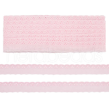 15 Yards Cotton Embroidery Hollow Flower Lace Trim OCOR-WH0003-046C-1