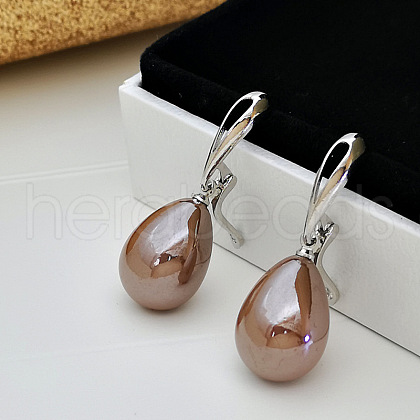 Brass Plastic Hoop Earrings WG47D07-07-1