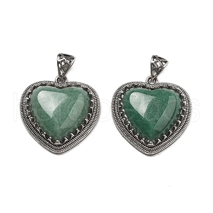 Natural Green Aventurine Pendants G-A095-01AS-10-1