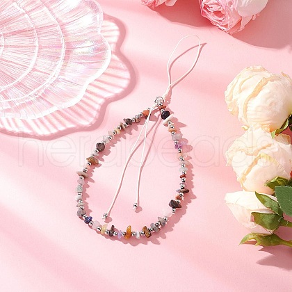Gemstone Mobile Straps HJEW-JM03327-02-1