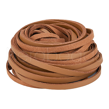 DICOSMETIC 10Pcs Flat PU Leather Cord WL-DC0001-02D-1