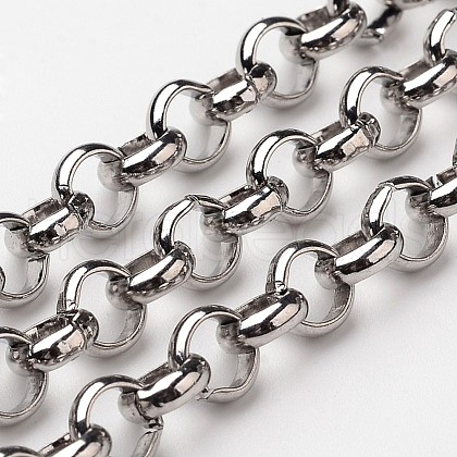 Tarnish Resistant 304 Stainless Steel Rolo Chains CHS-L015-53-1