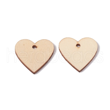 Unfinished Natural Poplar Wood Pendants WOOD-E010-08-1