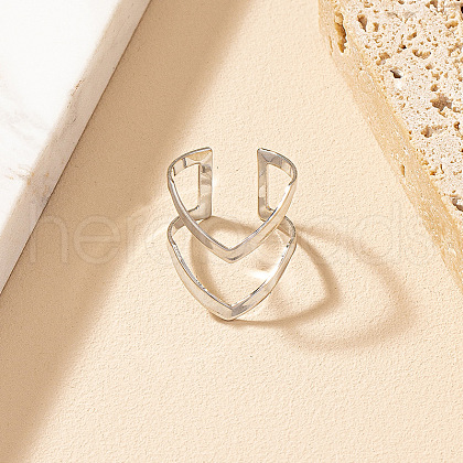 Fashionable Simple Style Alloy Cuff Rings FS-WGBF1FD-02-1