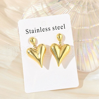 304 Stainless Steel Stud Earrings for Women EJEW-A125-41G-1