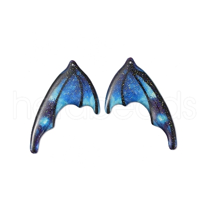 Translucent Resin Glitter Powder Pendants X1-RESI-TAC0018-18H-1
